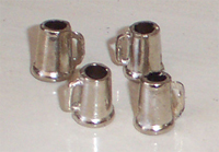 Set of 4 Metal Beer Mugs