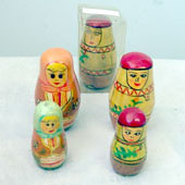 Two Piece Wooden Stacking Dolls